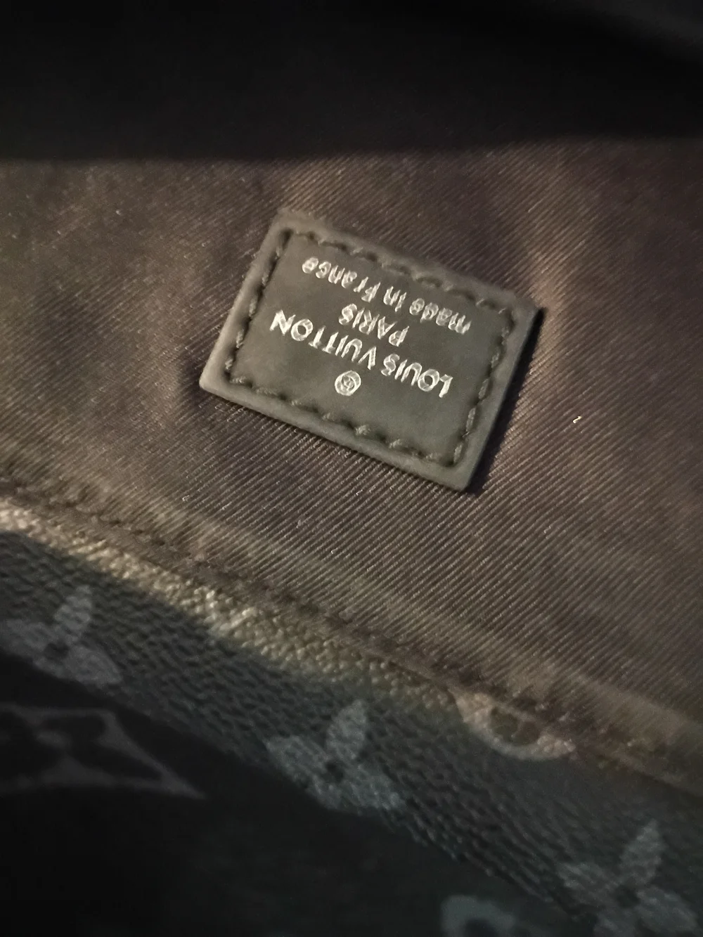 Louis Vuitton Black and Gray Monogram Backpack